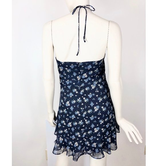 LUSH Floral Halter Chiffon Dress - Picture 2 of 4